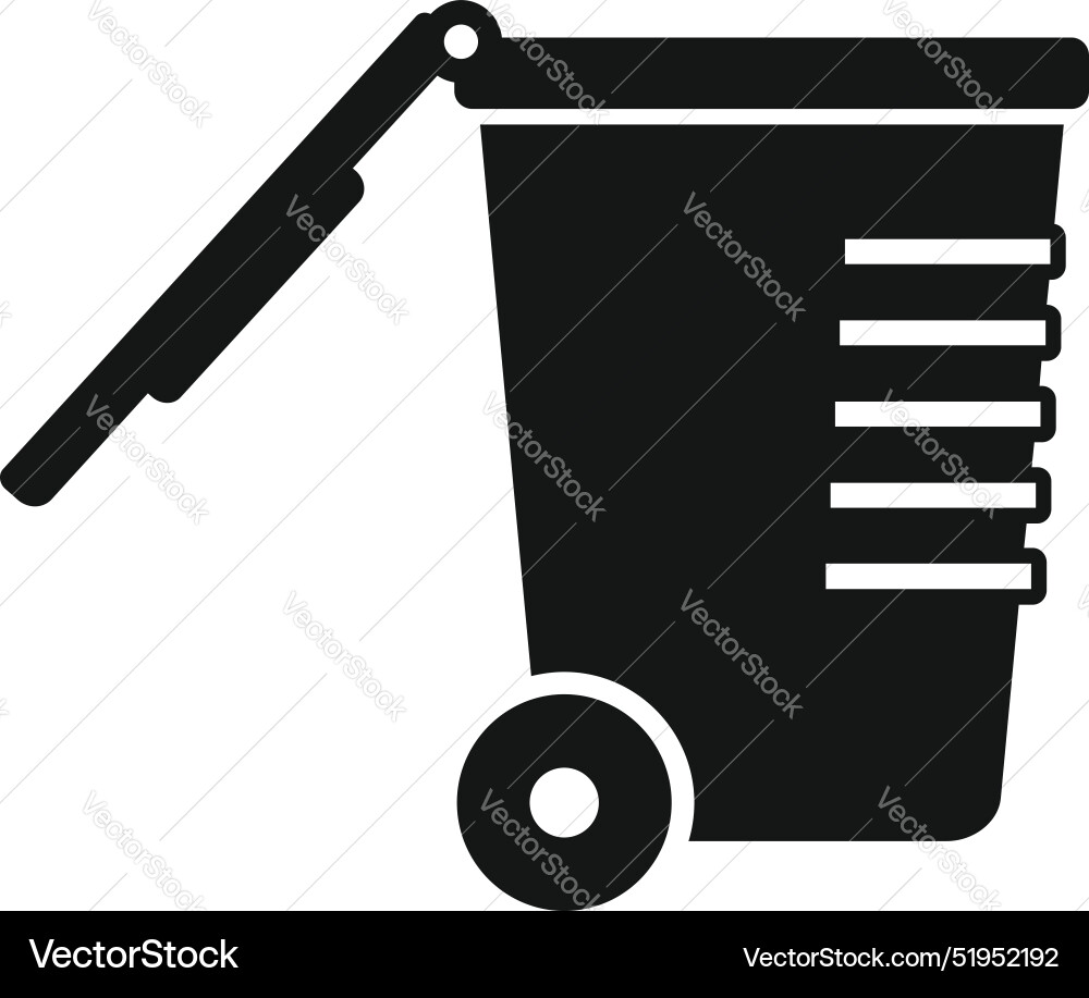 Mobile garbage container icon showing open lid Mobile garbage container icon showing open lid vector image