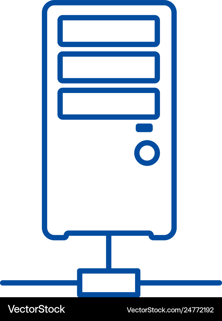 Network Server Icon Set vector image