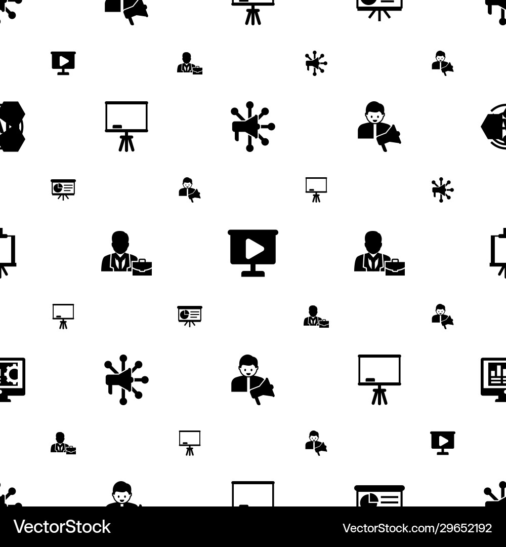 Presentation icons pattern seamless included Presentation icons pattern seamless included vector image