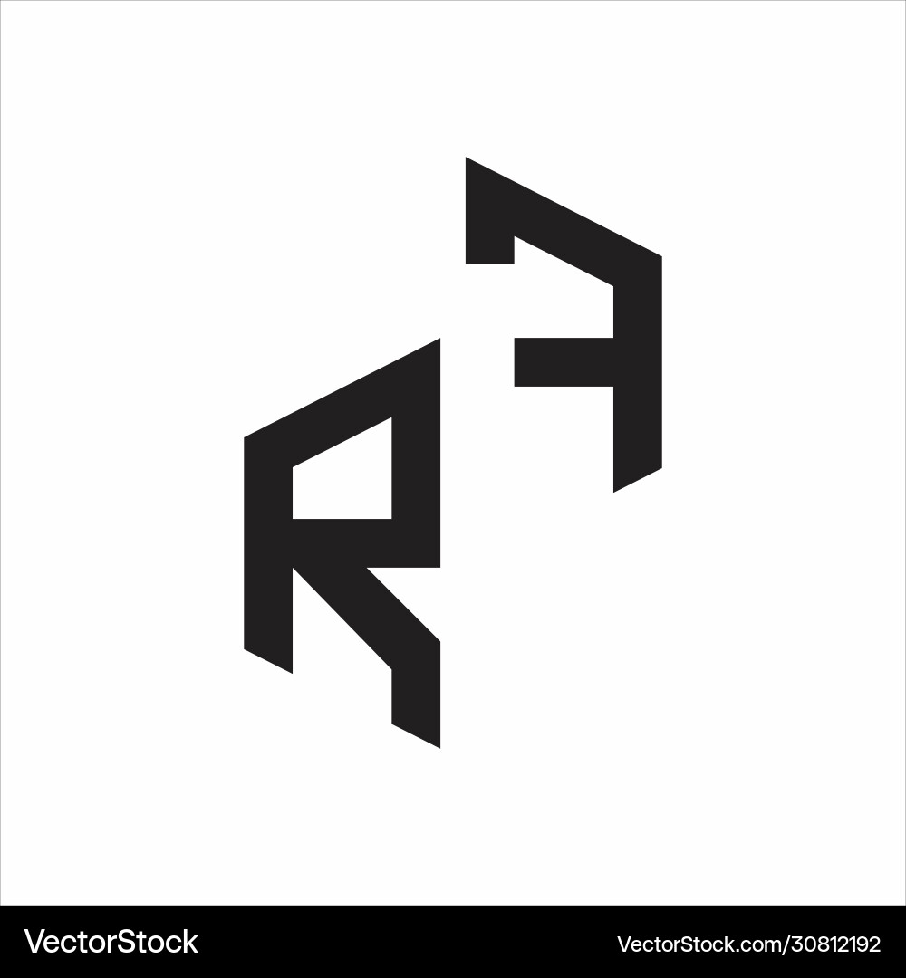 Rf initial letters logo monogram with up to down vector image