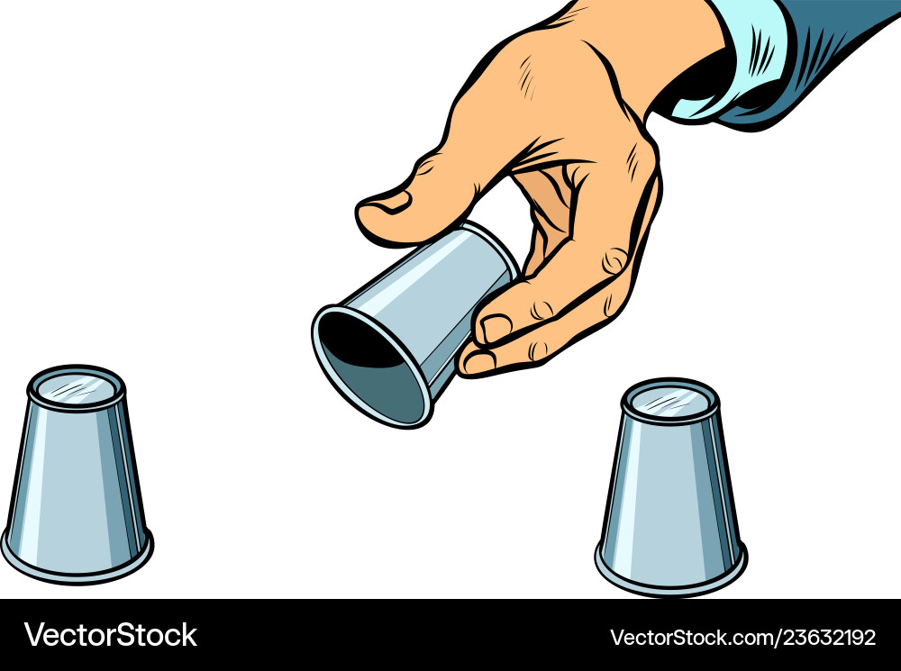 Shell Game - Deception & Chance vector image
