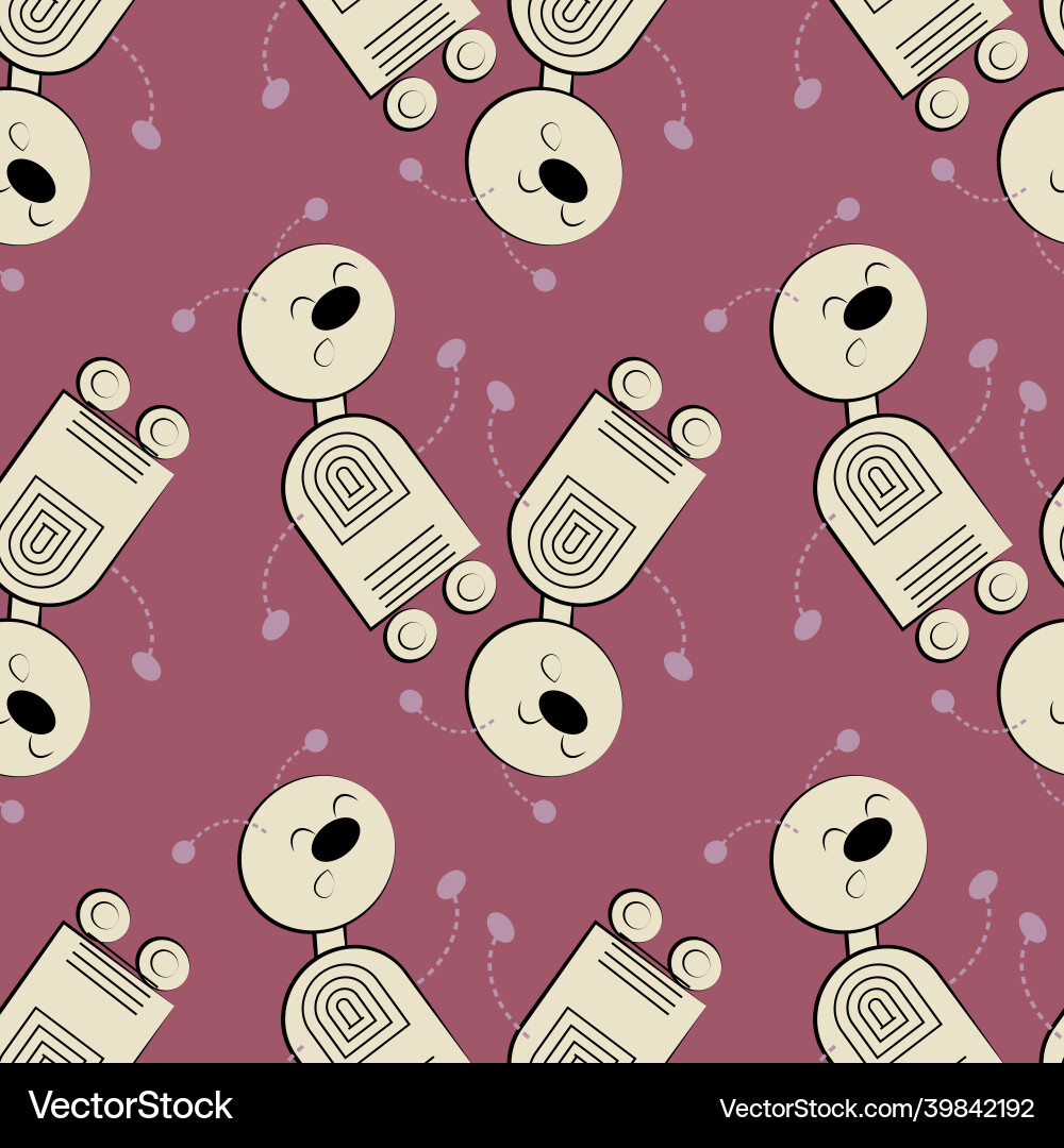 Stylized dancing robots - graphics machine revolt vector image