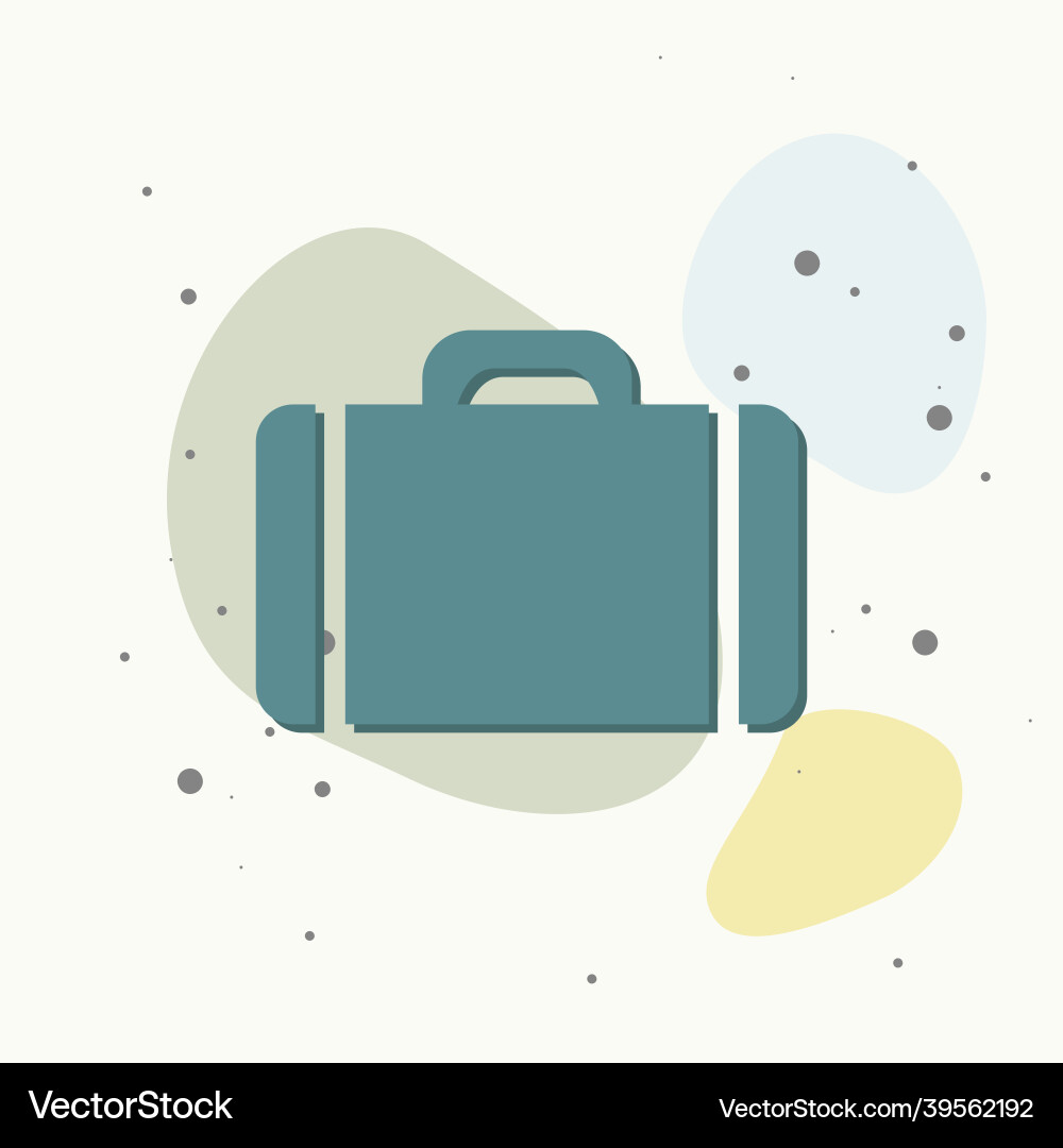 Suitcase icon on multicolored background Suitcase icon on multicolored background vector image