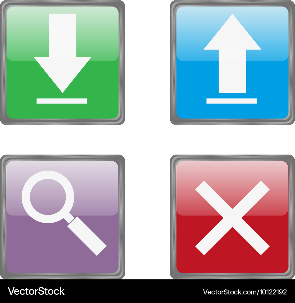 Useful internet buttons vector image