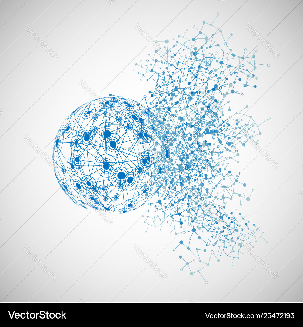 Abstract polygonal background with connected dots Abstract polygonal background with connected dots vector image