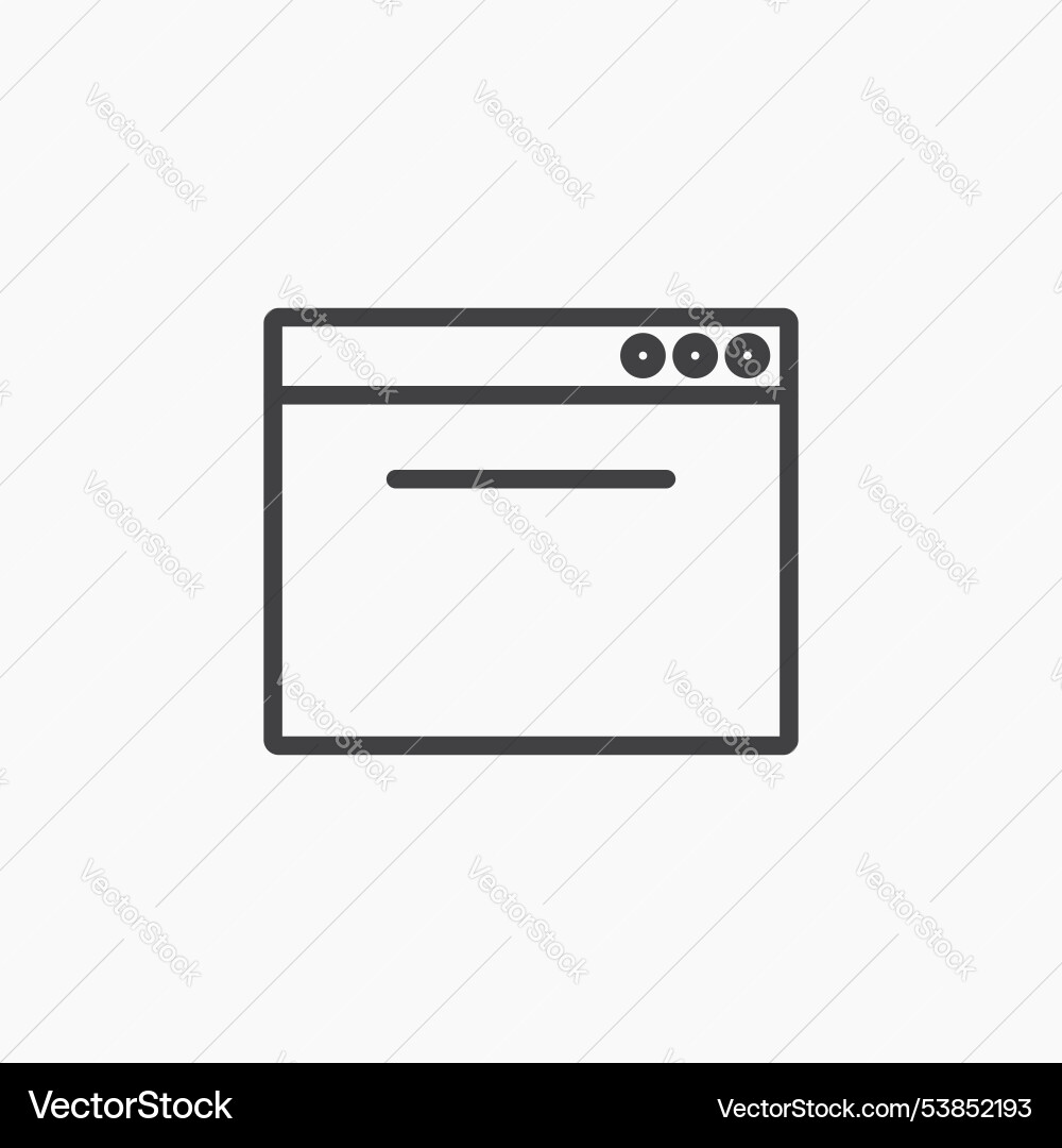 Browser window icon set Browser window icon set vector image