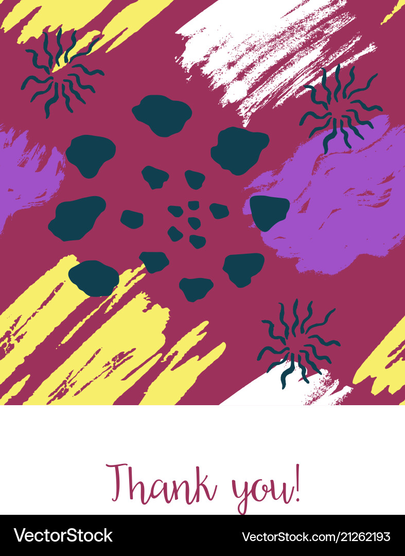 Card with color ink brushes grunge pattern Card with color ink brushes grunge pattern vector image