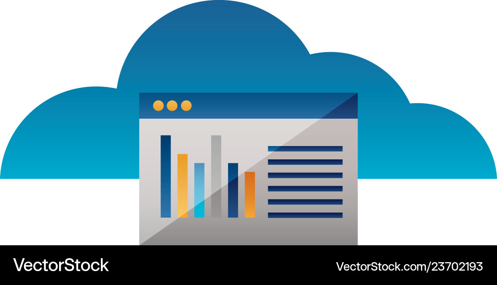 Cloud computing website report vector image