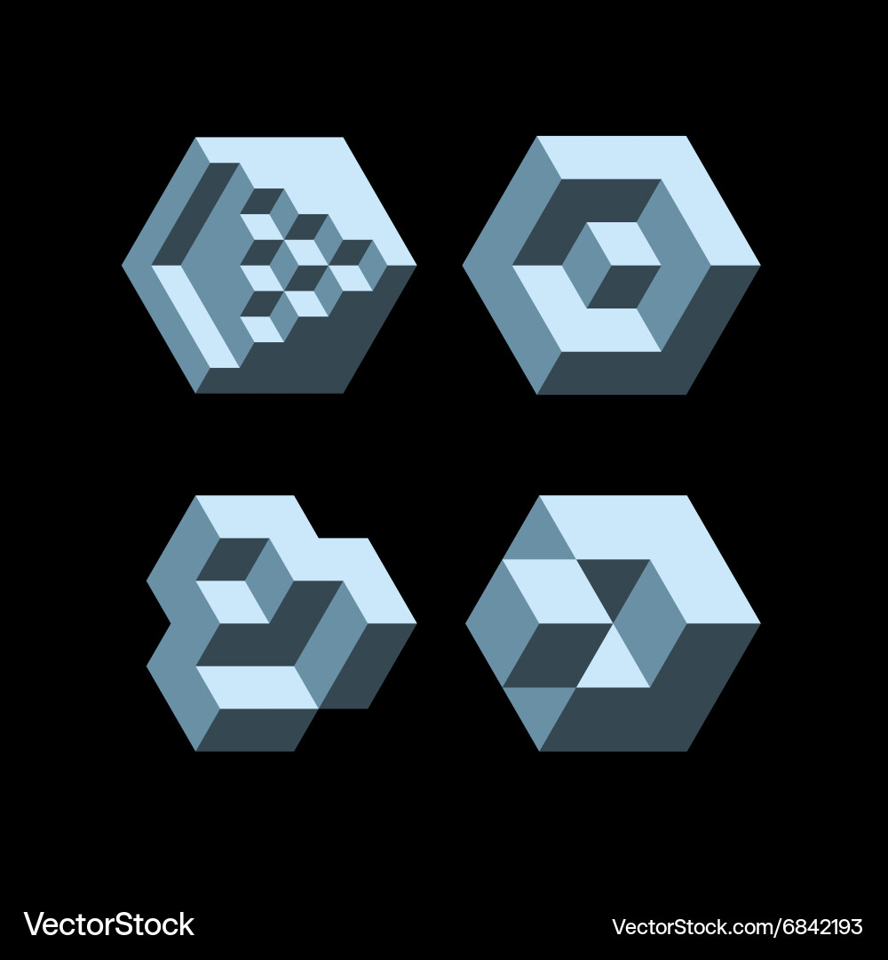 Cubic objects Vector Image