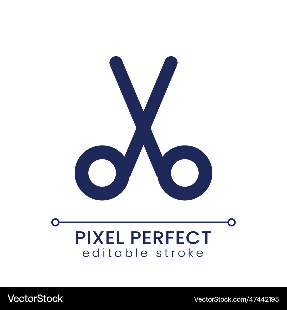 Cut pixel perfect linear ui icon Cut pixel perfect linear ui icon vector image