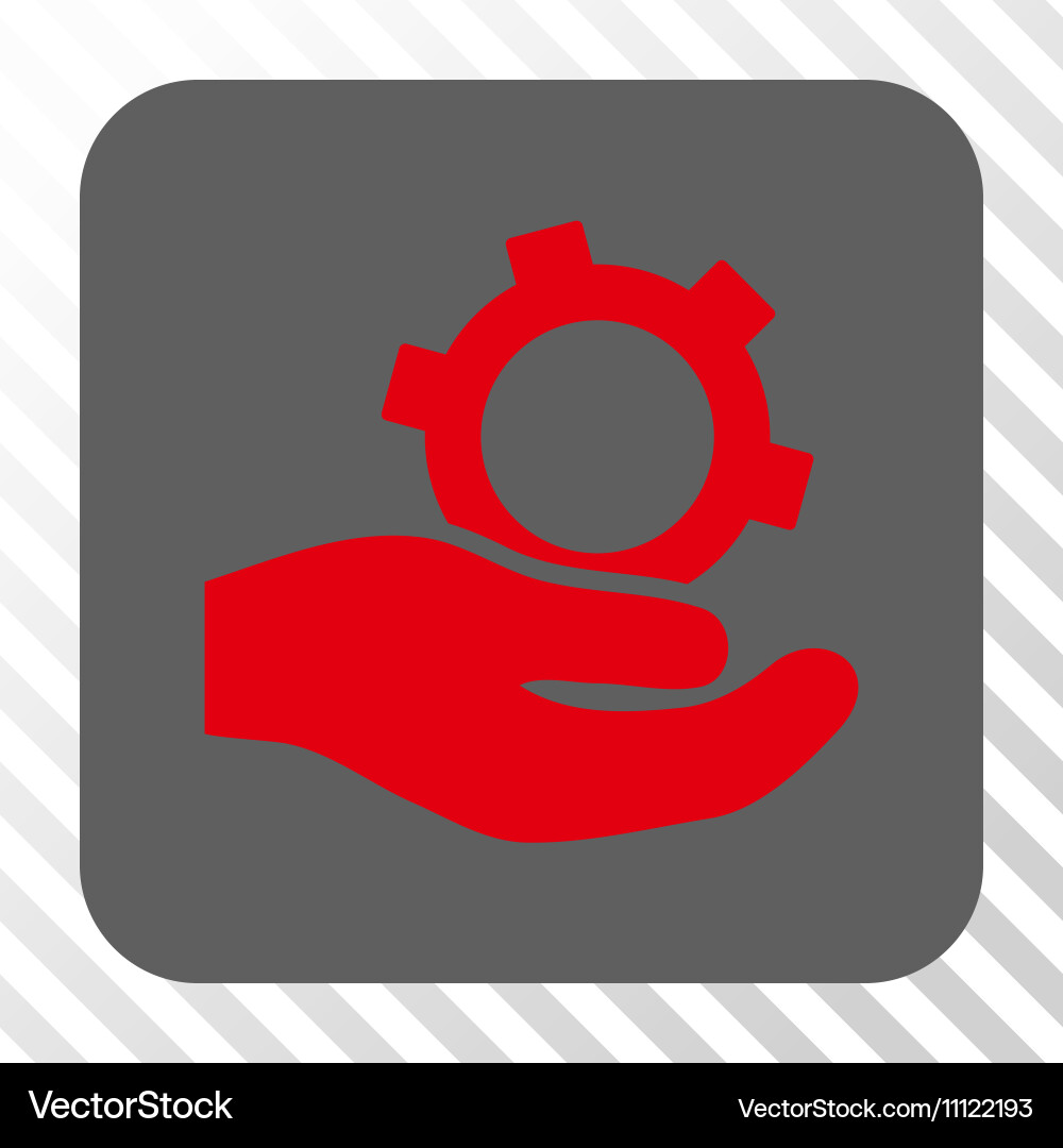 Engineering service rounded square button vector image