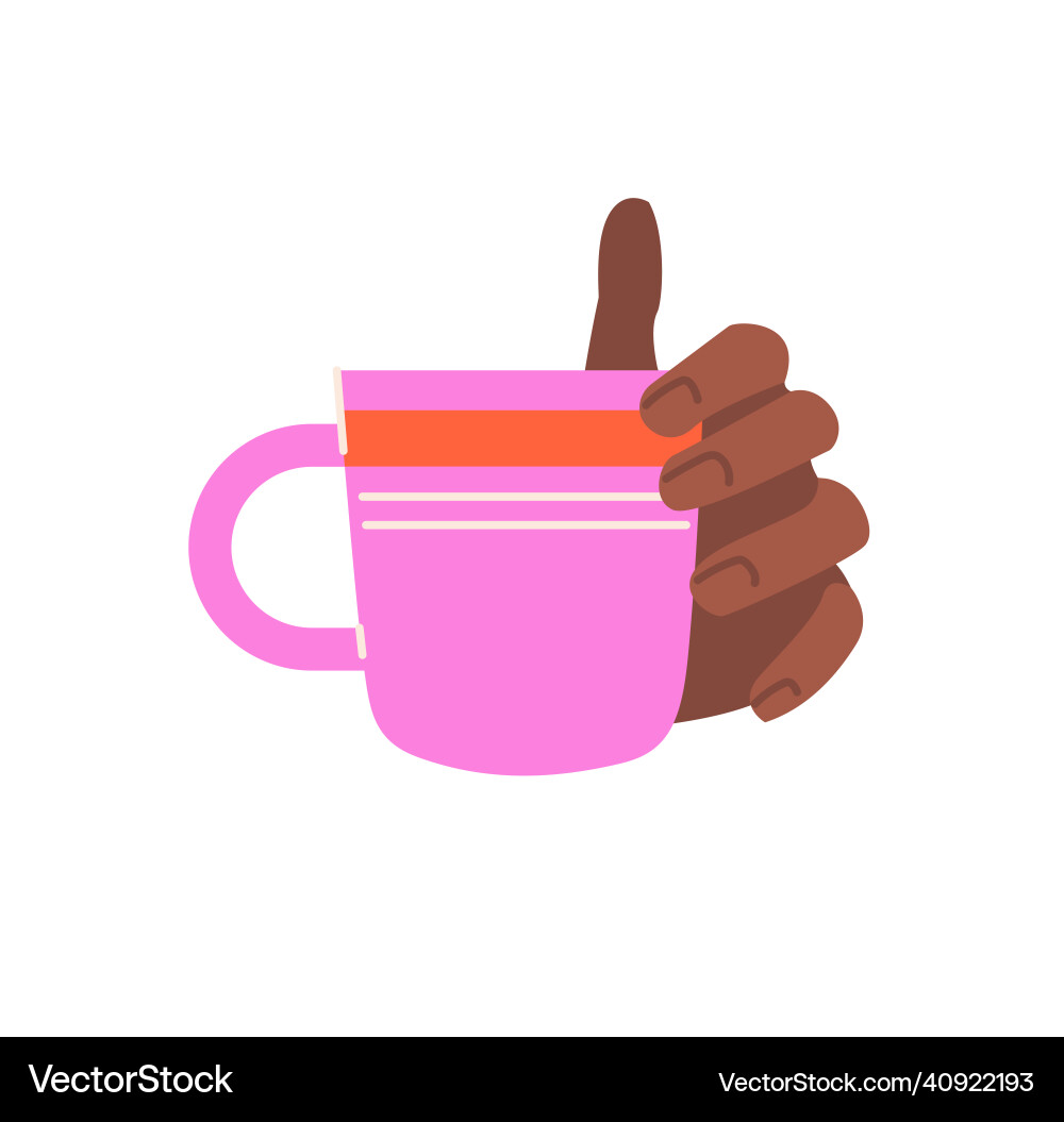 Hand with object concept Hand with object concept vector image