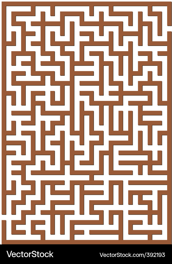 Intricate Maze Pattern Vector Image