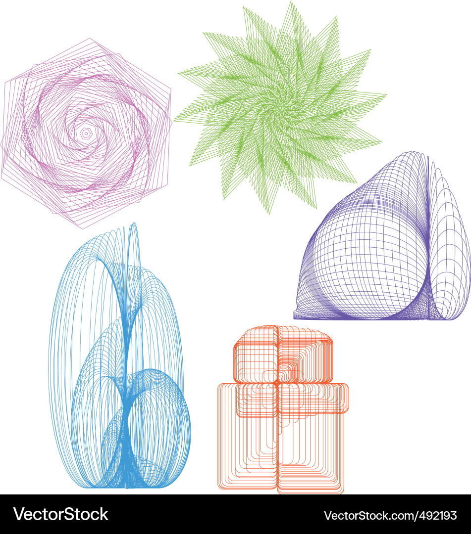 Mesh objects vector image