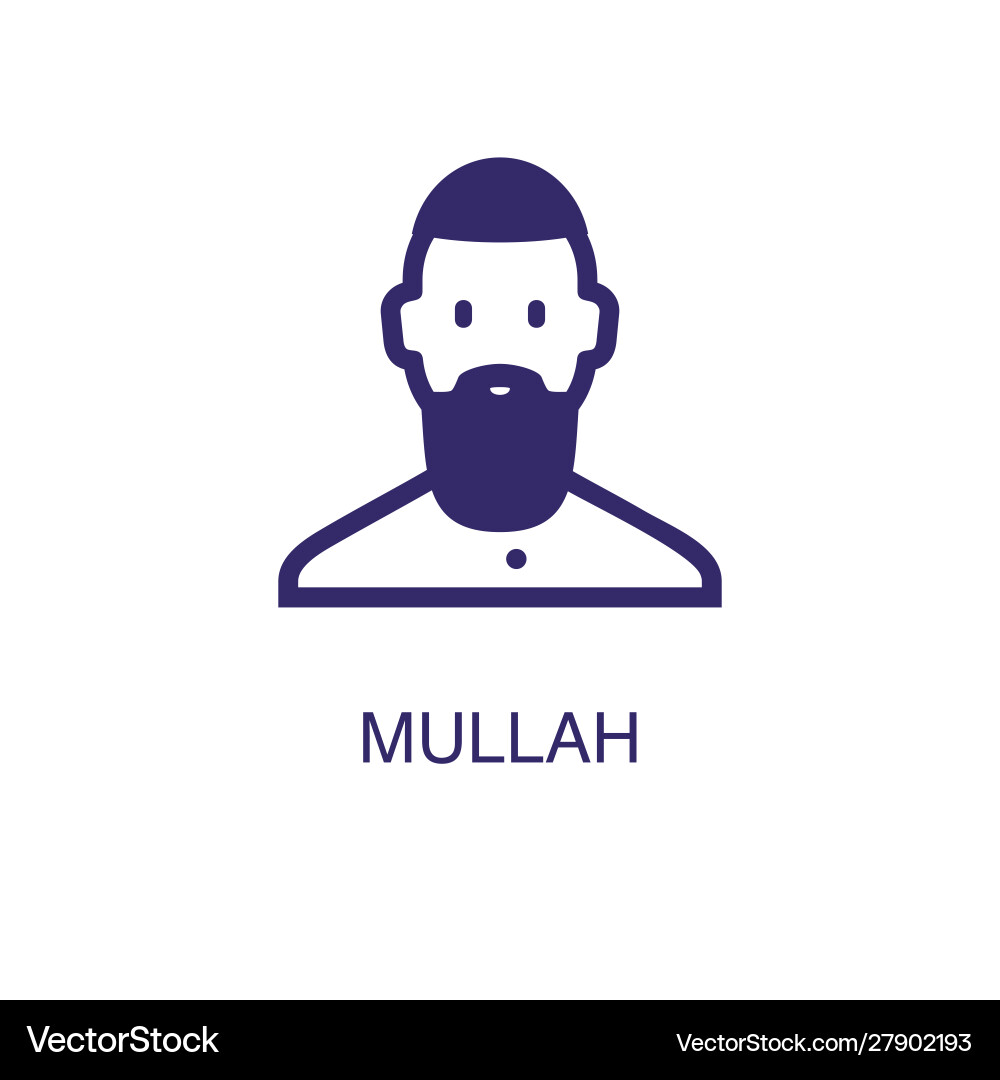 Mullah element in flat simple style on white Vector Image