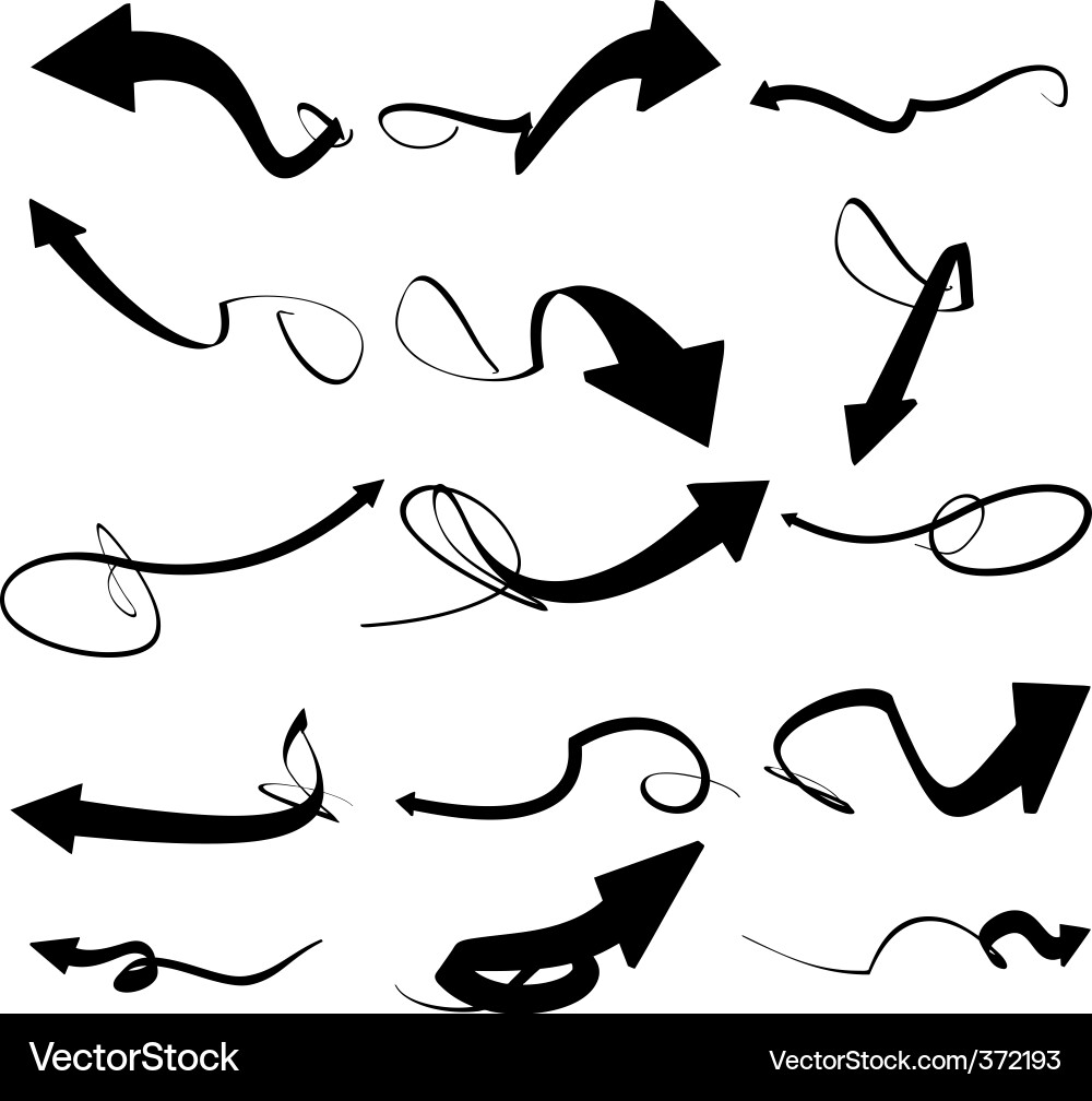 Multiple Arrows Pointing Vector Image