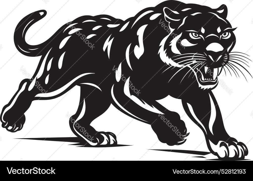 Panther pace running icon dynamic dash Vector Image