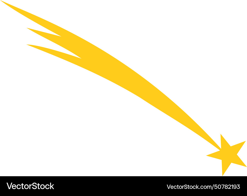Shooting star icon yellow falling meteor symbol Shooting star icon yellow falling meteor symbol vector image