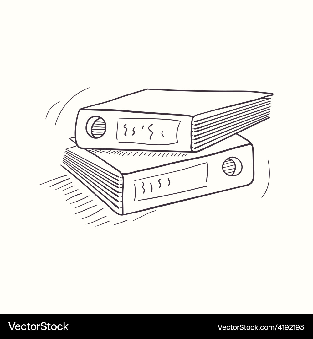 Sketched desktop archive folder icon Vector Image