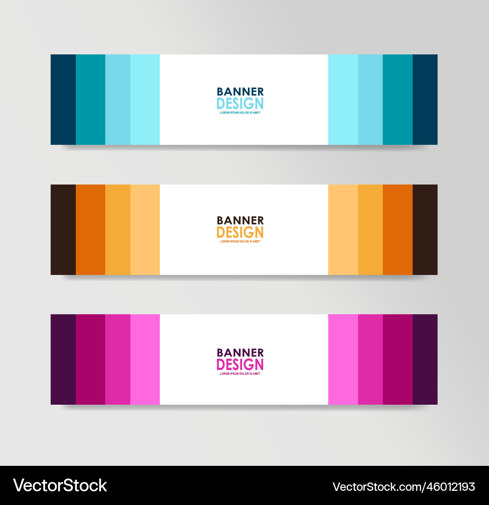 Templates of horizontal web banner website header Vector Image