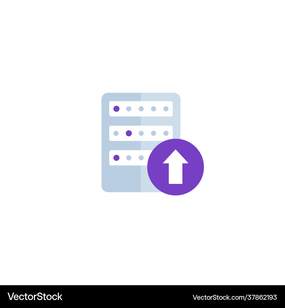 Upload to a server flat icon Vector Image