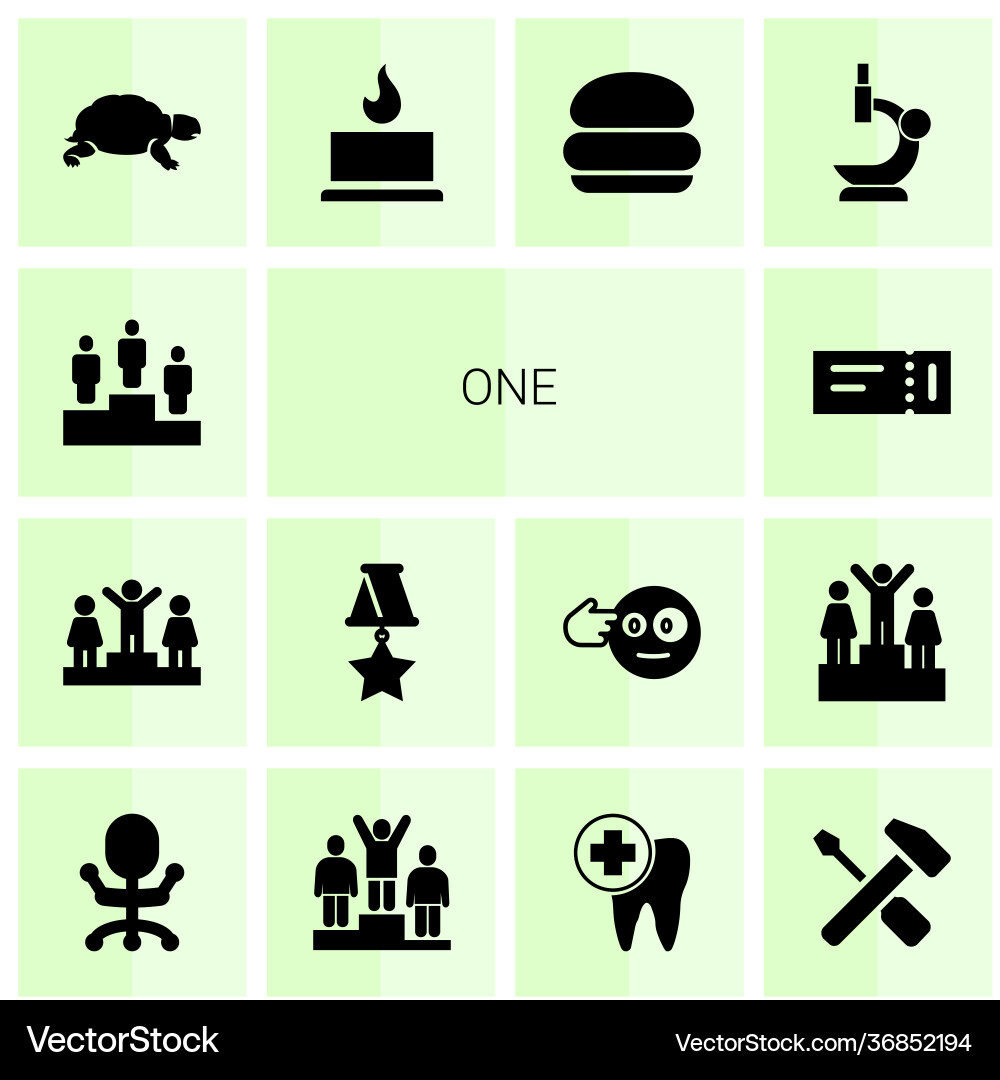 14 one icons Royalty Free Vector Image - VectorStock