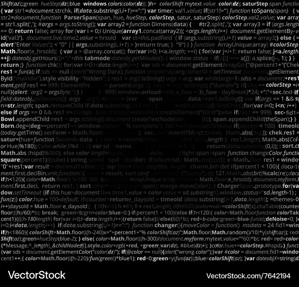 Abstract program code Vector Image