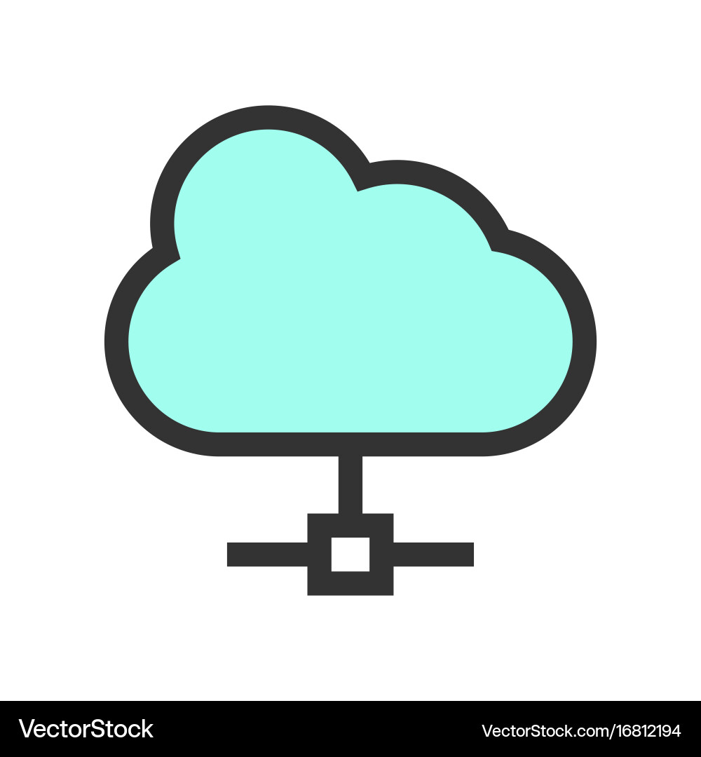 Cloud computing icon high-tech topic vector image