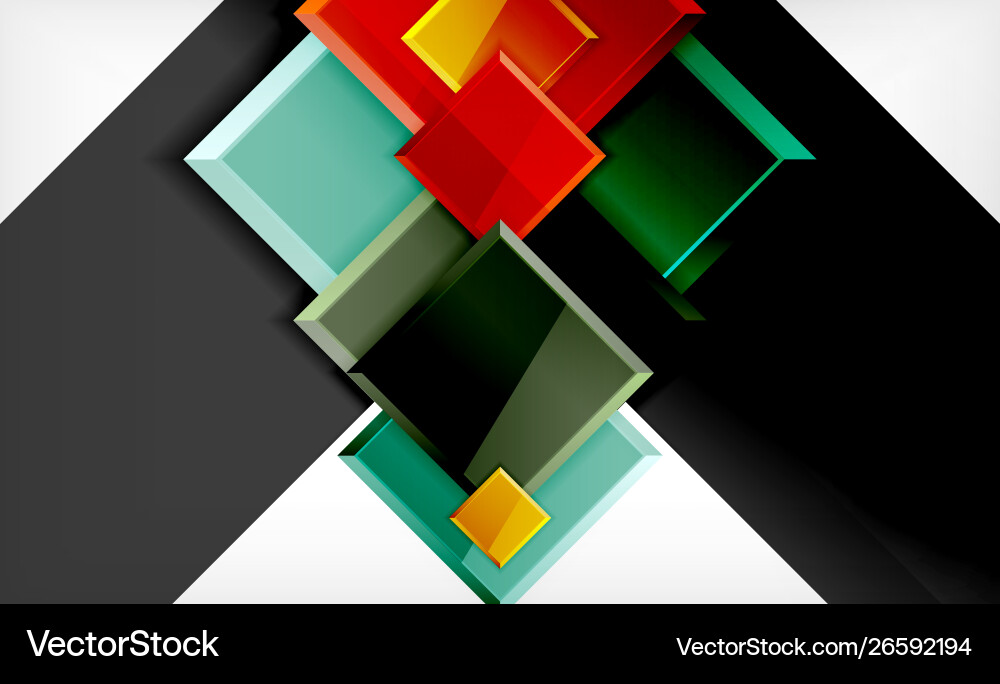 Colorful square and rectangle blocks background Vector Image