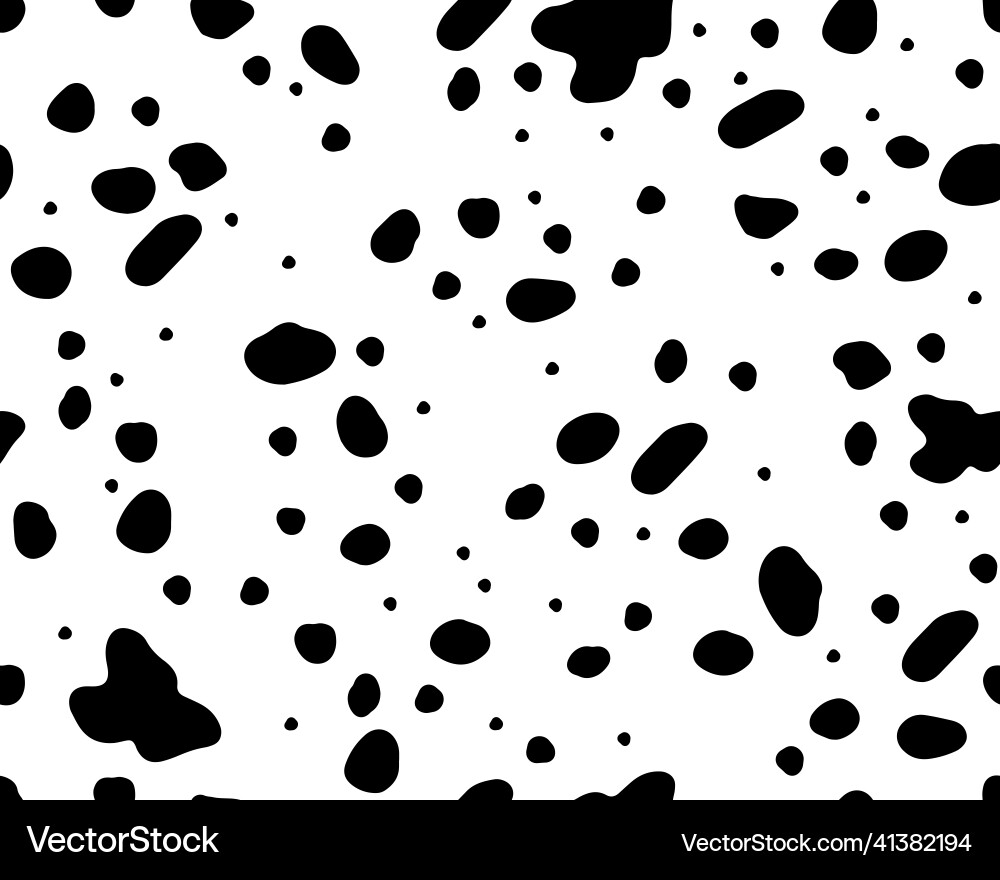 Dalmatian pattern seamless black uneven Dalmatian pattern seamless black uneven vector image