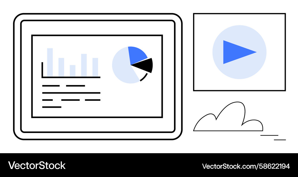 Digital Data Dashboard Vector Image