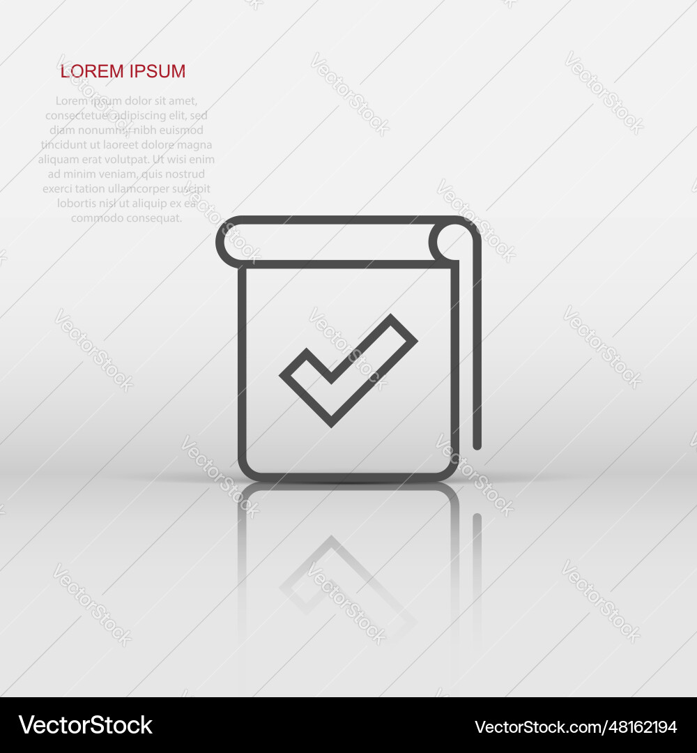 Document checklist icon in flat style report Document checklist icon in flat style report vector image