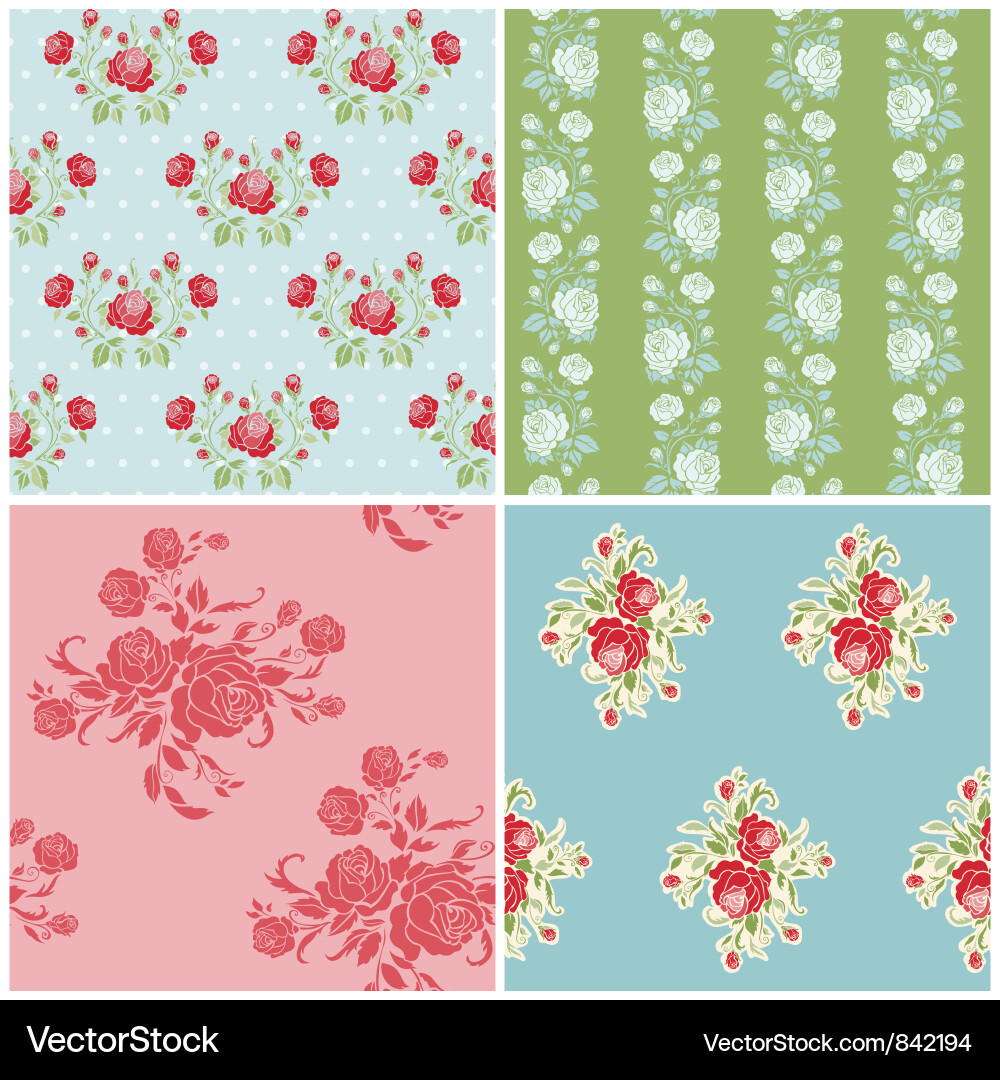 Floral Seamless Pattern Background vector image