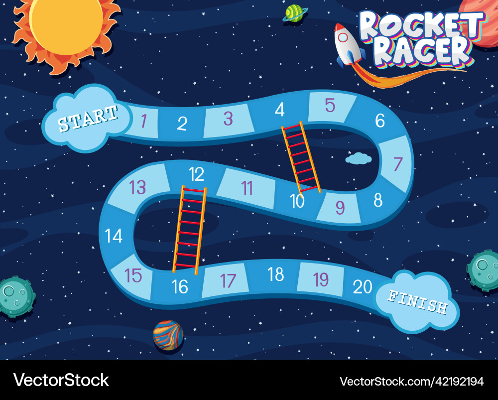 Game template with space theme background Game template with space theme background vector image
