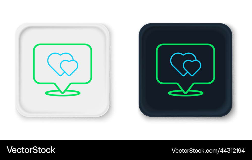 Line map pointer with heart icon isolated on white Line map pointer with heart icon isolated on white vector image