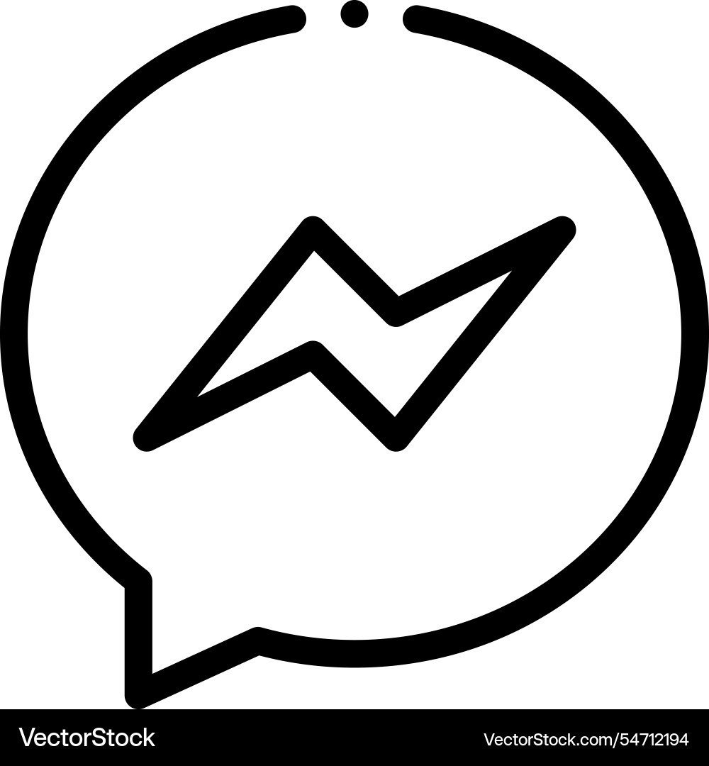 Messenger icon thin linear style design isolated vector image