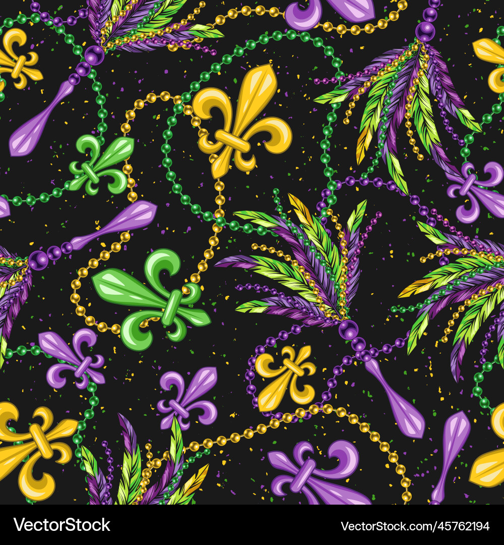 Nahtloses Muster mit fleur de lis Perlen Nahtloses Muster mit fleur de lis Perlen vektorbild