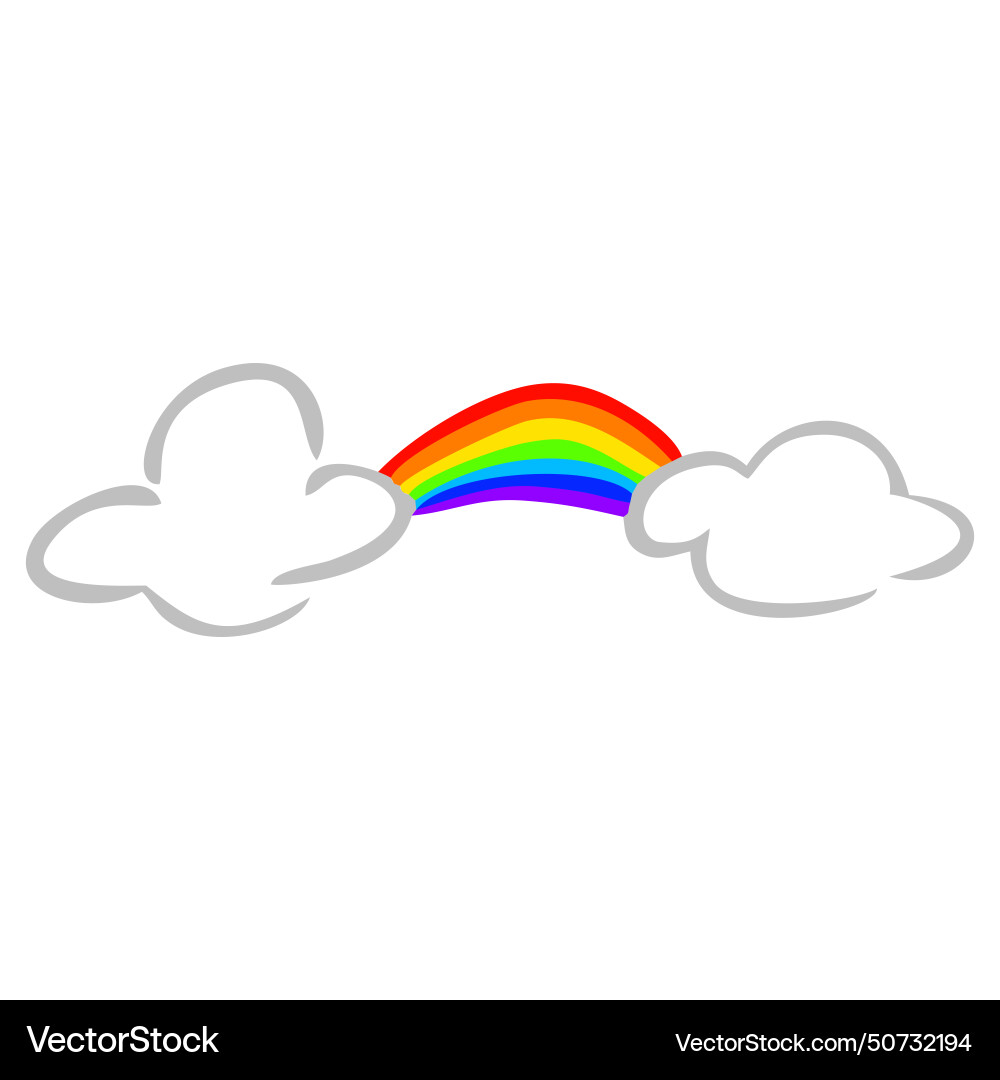 Rainbow in the cloud Royalty Free Vector Image