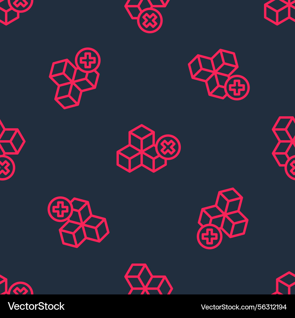 Red Sugar Cube Pattern Vector Image