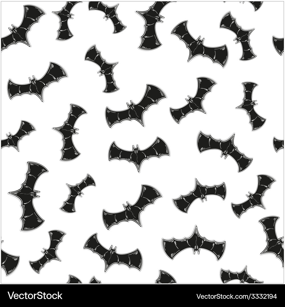 Seamless pattern with bats Vector Image
