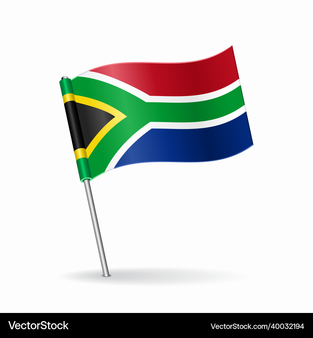 South African Flag Pointer Layout Vector Image