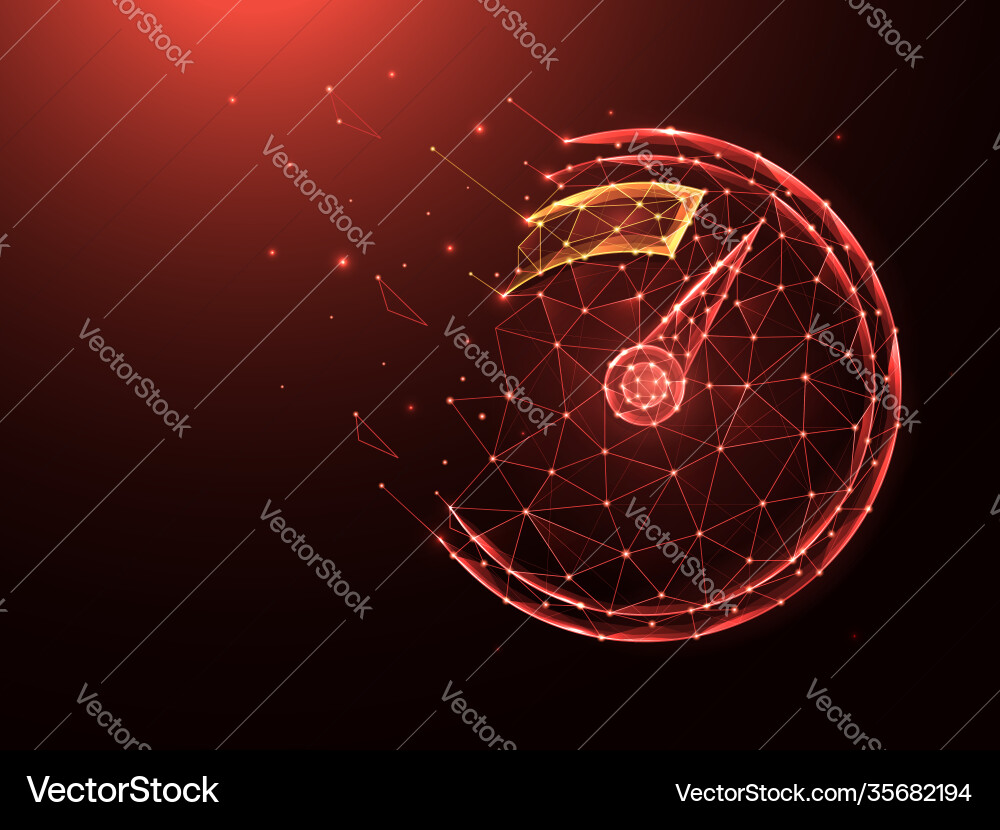 Speedometer polygonal on a blue background Speedometer polygonal on a blue background vector image