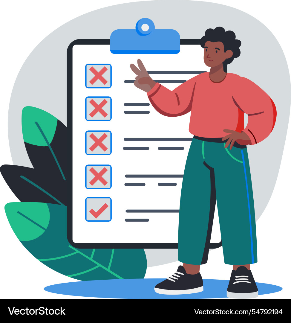 Task failure vector image