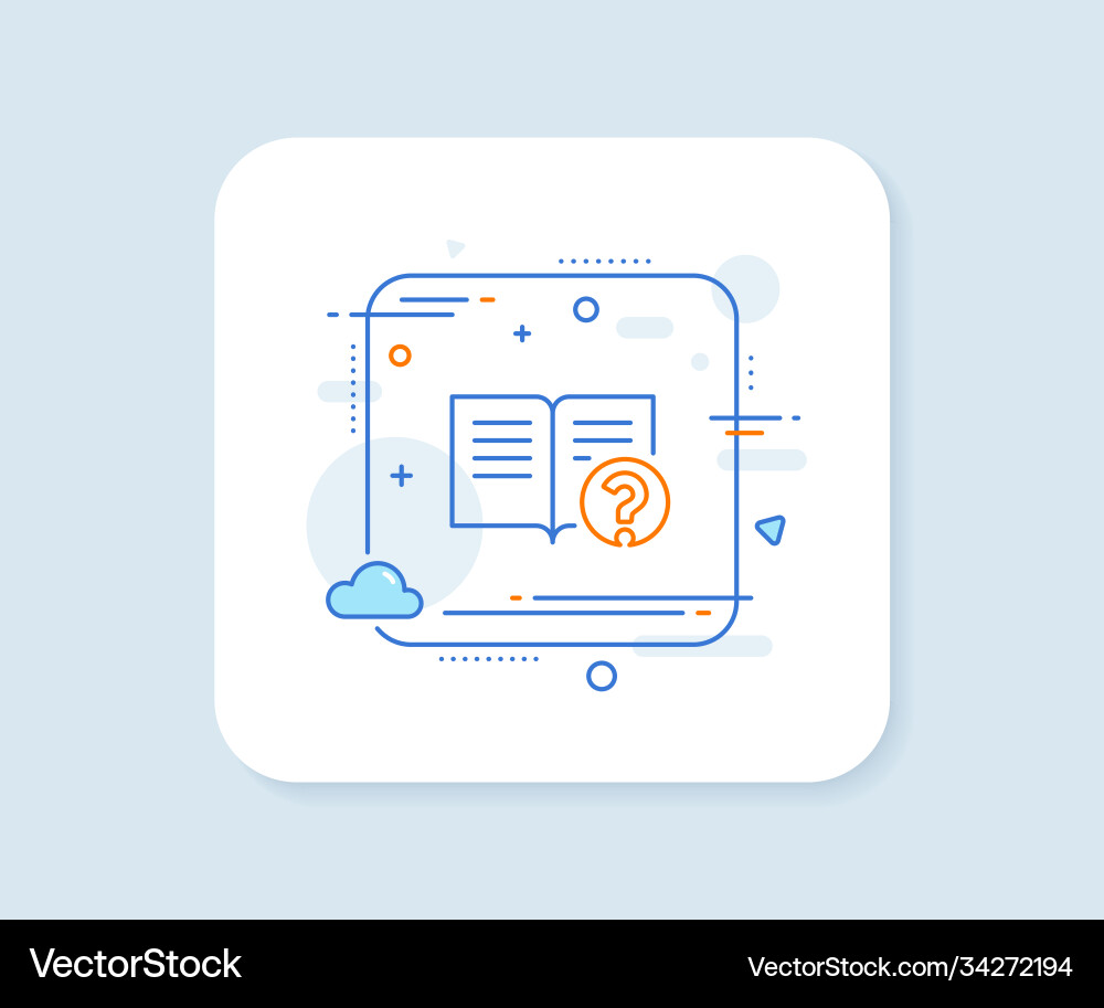 Technical help line icon instruction sign Technical help line icon instruction sign vector image
