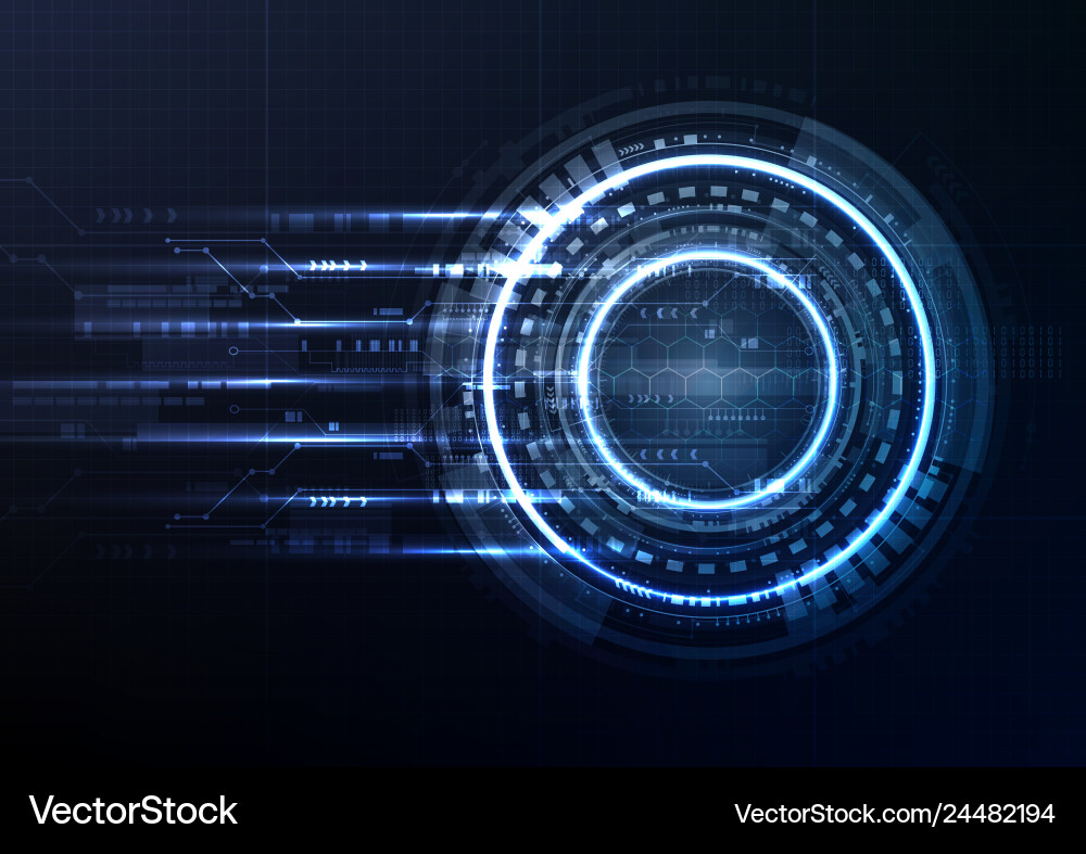 Technological interface future system hud Technological interface future system hud vector image