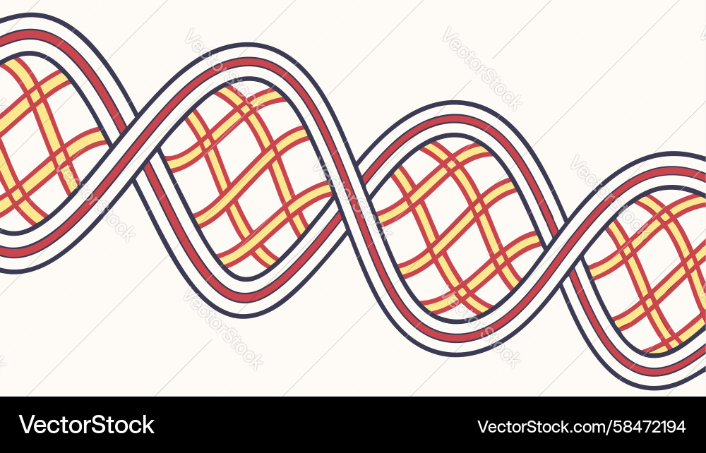 Wavy Ribbon Pattern - Dynamic Background Vector Image