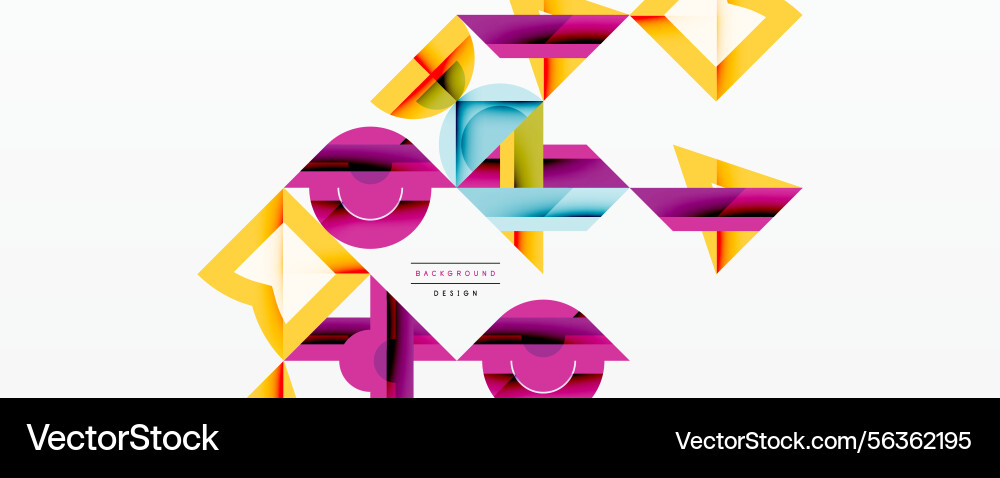 Abstract geometric shapes overlap creating Vector Image