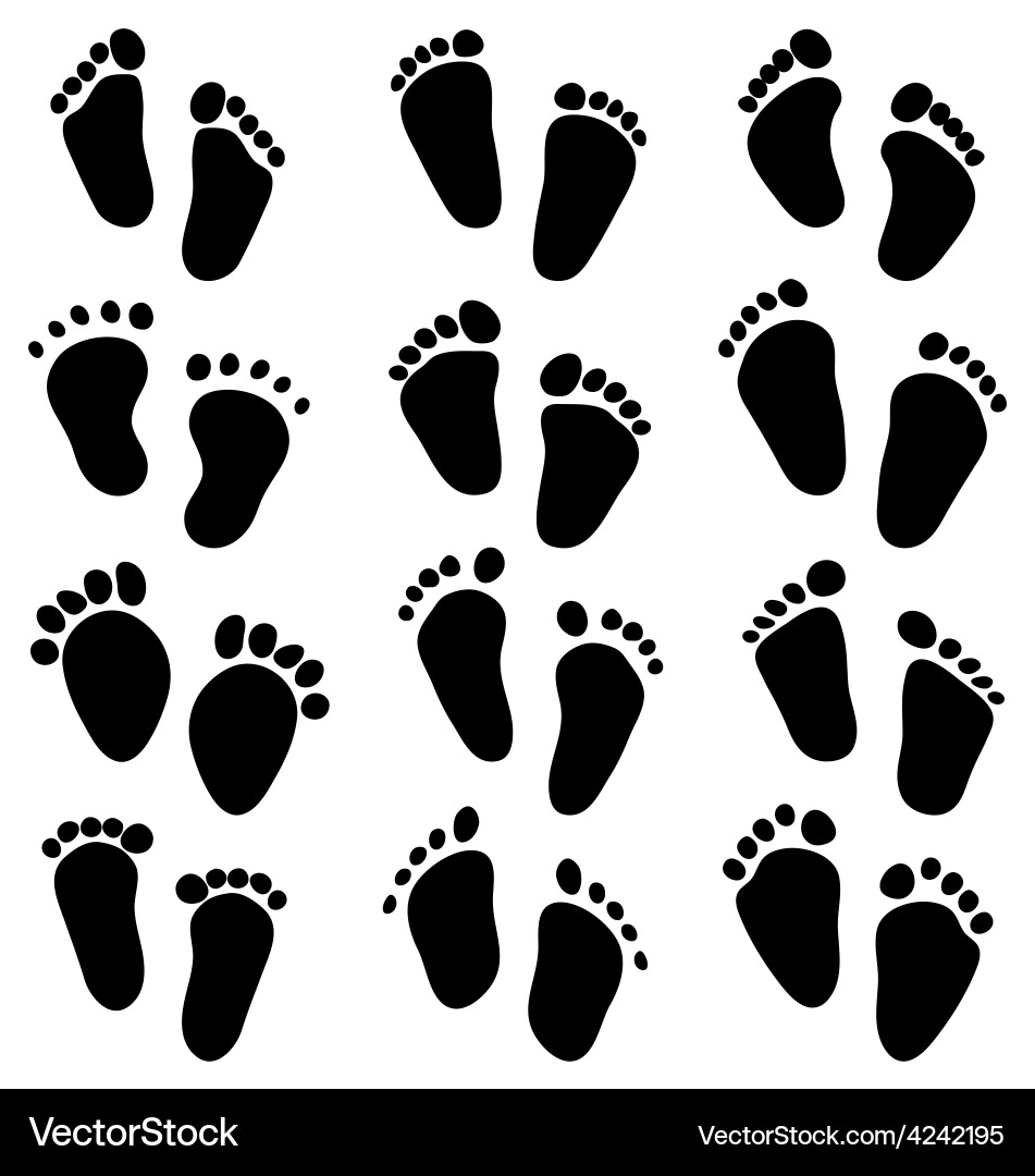 Baby Footprints Vector Image