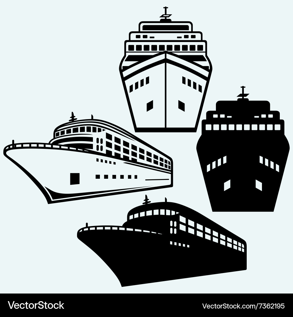 Big cruise ship Royalty Free Vector Image - VectorStock