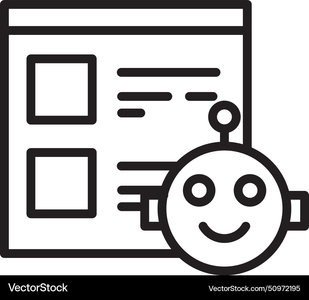 Chatbot service message icon vector image